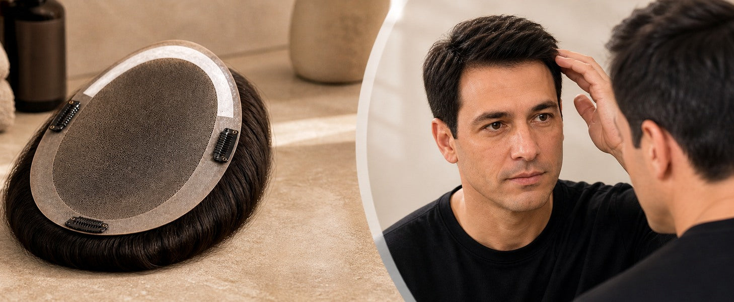 DavinHair hair system product detail and fit result